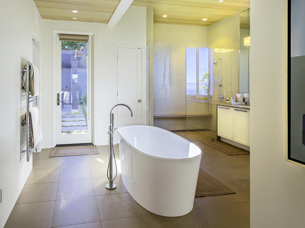 View towards shower