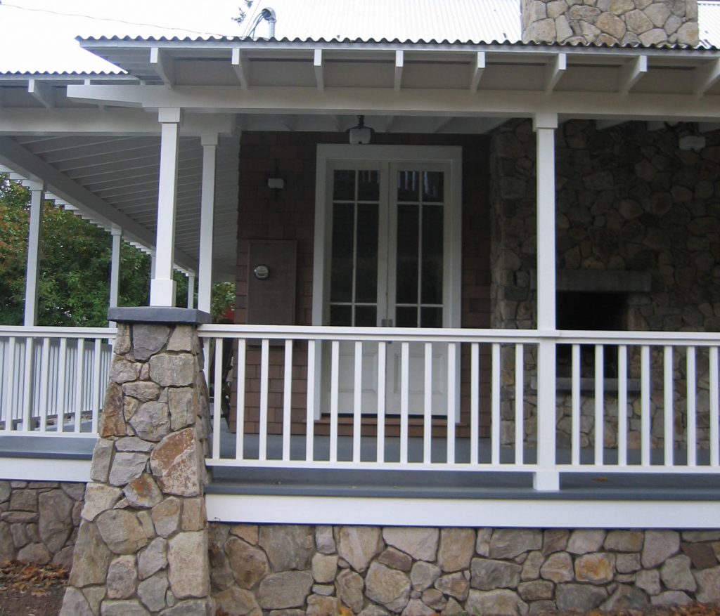 Stone Column at Farmhouse Porch