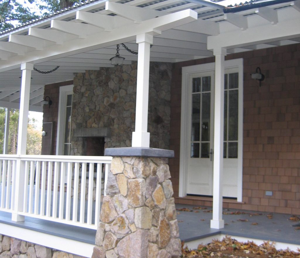 Farmhouse Porch with French Doors