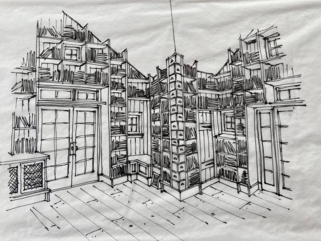 Library Corner Drawer sketch